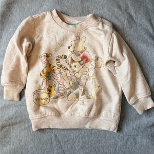 Disney Winnie The Pooh Beige Character Sweatshirt